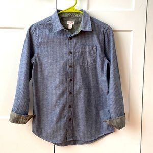 Cat & Jack boys blue button down too size L 12/14